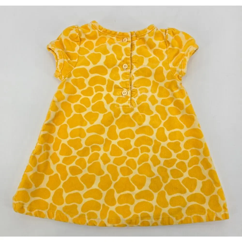 Vintage Gymboree Baby Girl Dress – Giraffe Print – Size 6–12 Months – Y2K Era